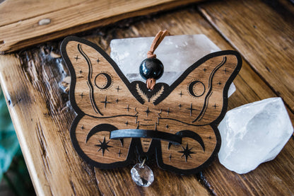 Celestial Moth Air Plant Hanger Suncatcher Crystal Prism