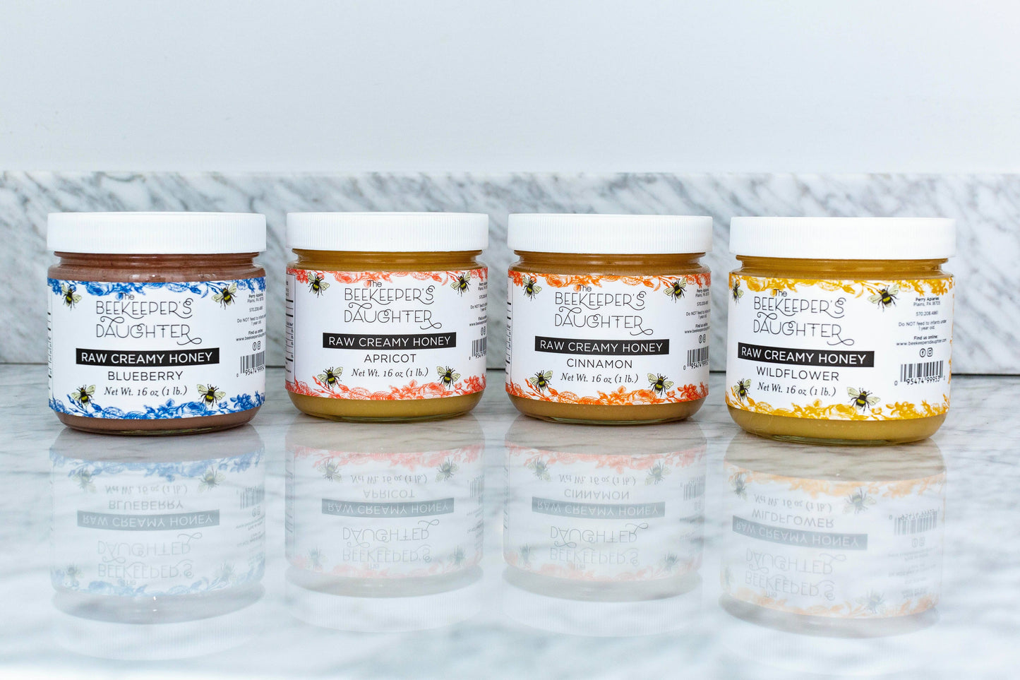 16oz Raw Creamy Wildflower Honey
