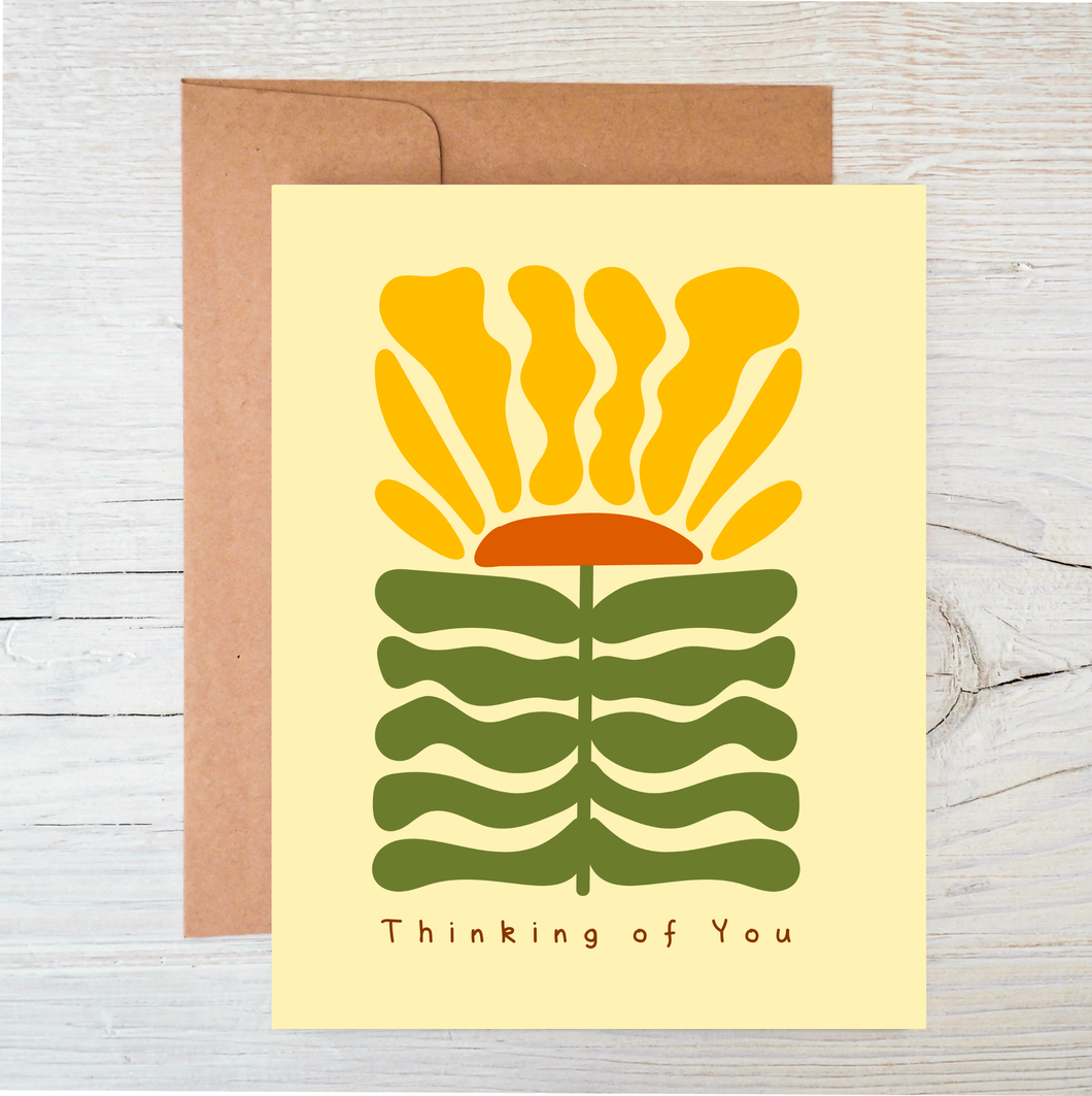 Sunflower Plantable Card  | Thinking of You Card | Eco Card