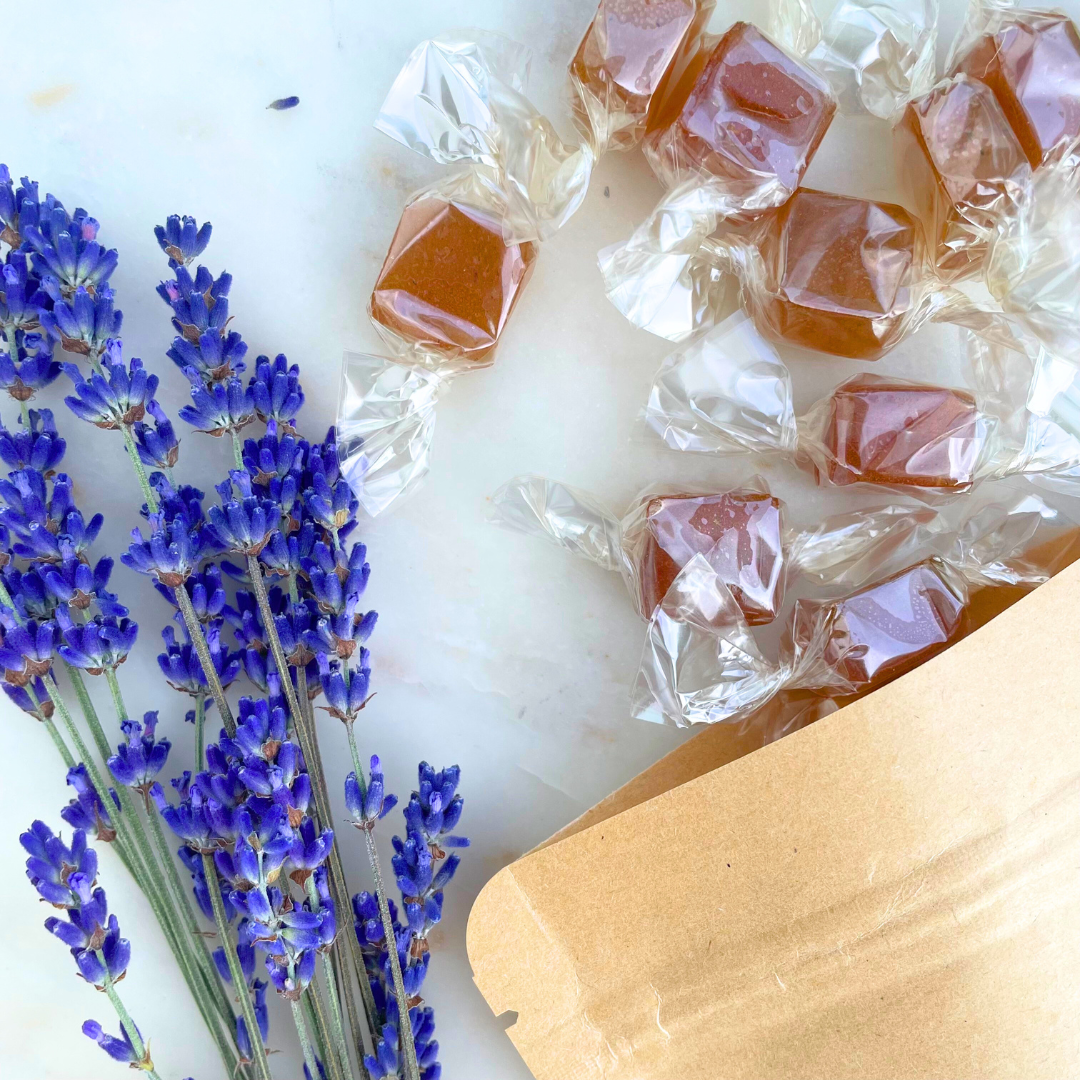 Lavender Honey Lozenges with Hand-Harvested Flowers
