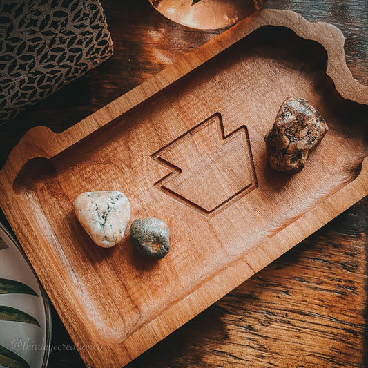 Hardwood Pennsylvania State Tray