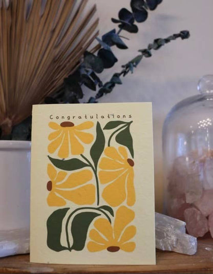 Plantable Sunflower Card  | Congratulations Card | Eco Card