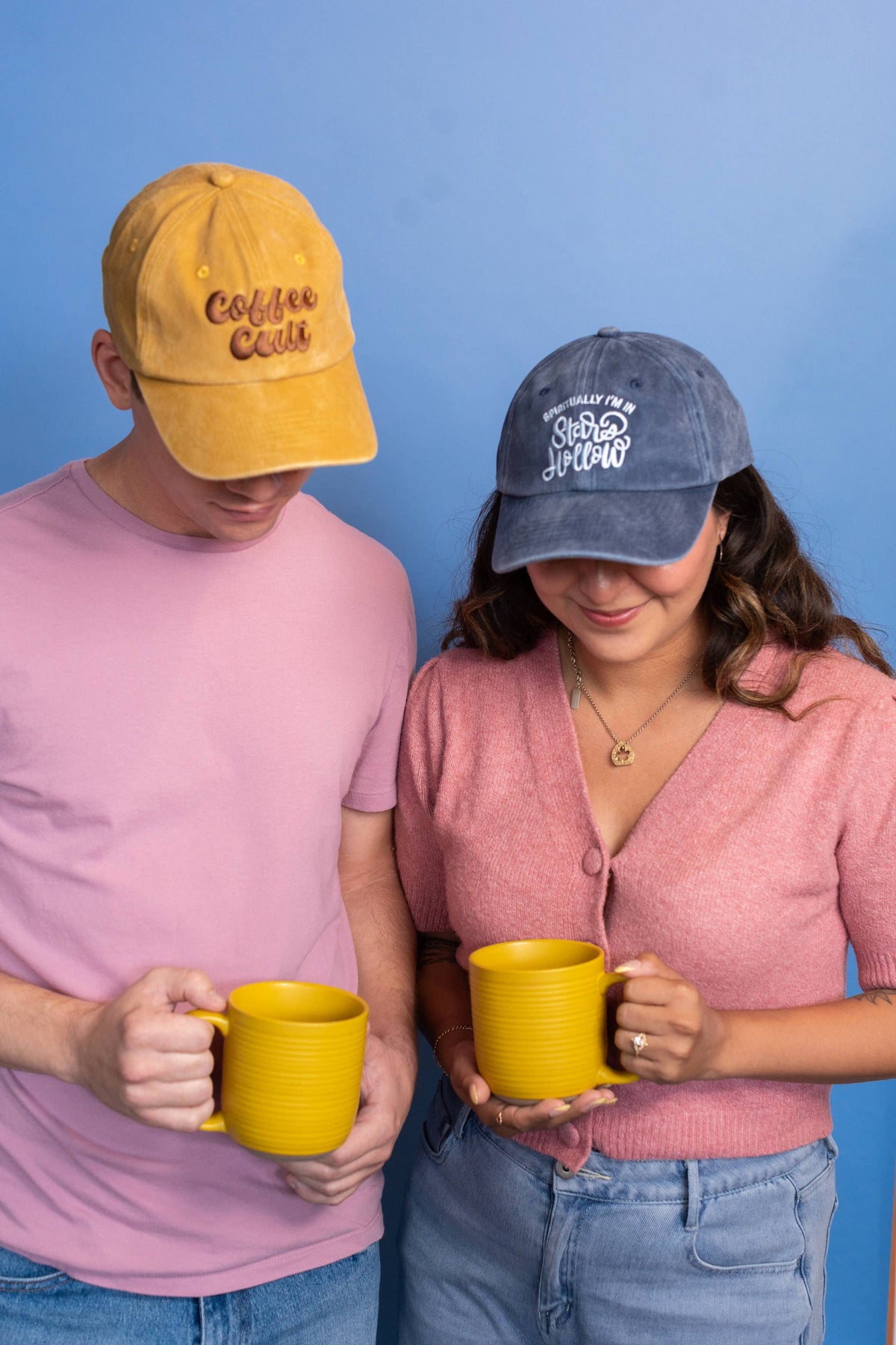 Spiritually I'm in Stars Hollow Embroidered Washed Dad Cap