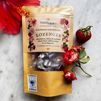 Strawberry Hibiscus Rose Lozenges