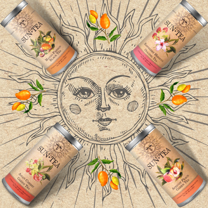 SUN TEA Mango Passion Black Tea-12 Tea Sachets - Tall Tin