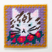 Load image into Gallery viewer, White Cat Needlepoint Kit
