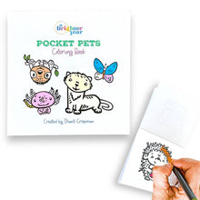 Load image into Gallery viewer, Pocket Pets Animal Designs 3x3 Mini Coloring Book for Adult
