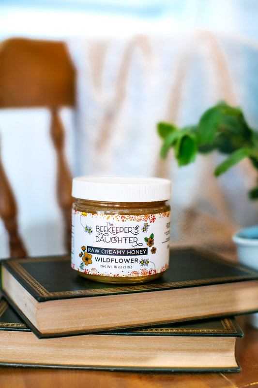 16oz Raw Creamy Wildflower Honey