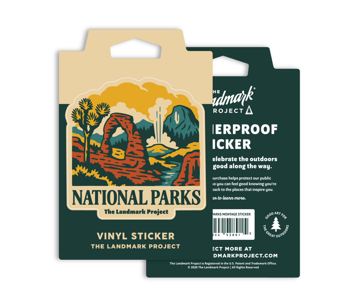 National Parks Montage Sticker