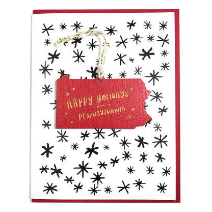 Happy Holidays from Pennsylvania Ornament w/Card