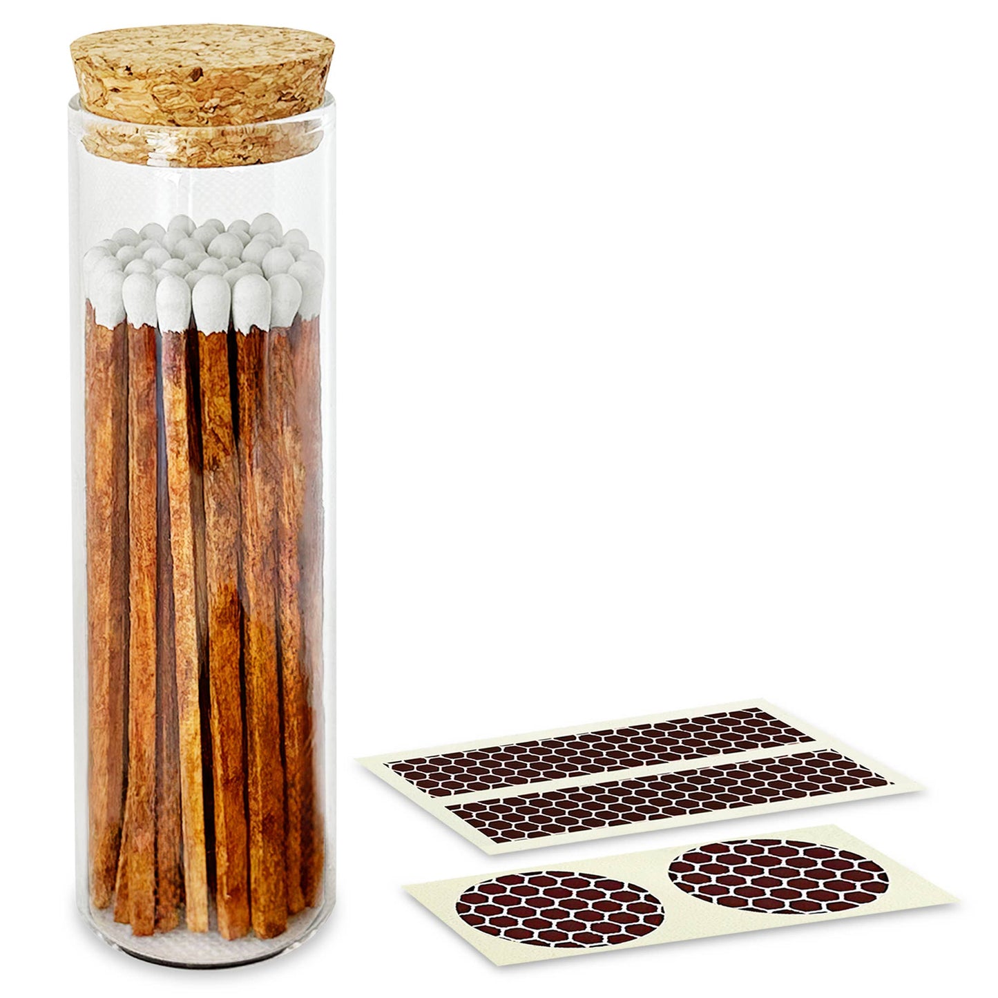 4" Matches in Chic Cork Top Jar - Colors of Your Choice