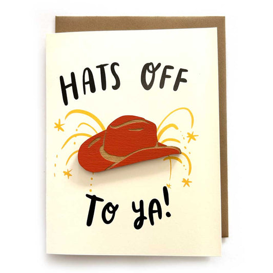 Hats Off - Cowboy Hat Magnet w/ Card