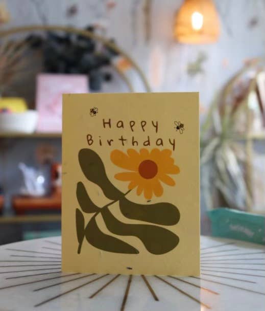 Plantable Birthday Card | Sunflower Seed Flower Card | Eco 