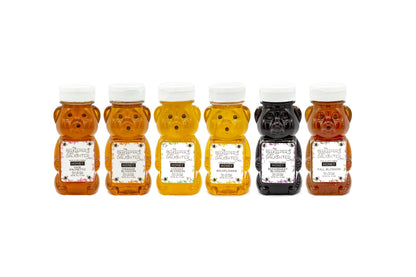 8oz Honey  Bear - Raw Wildflower Honey
