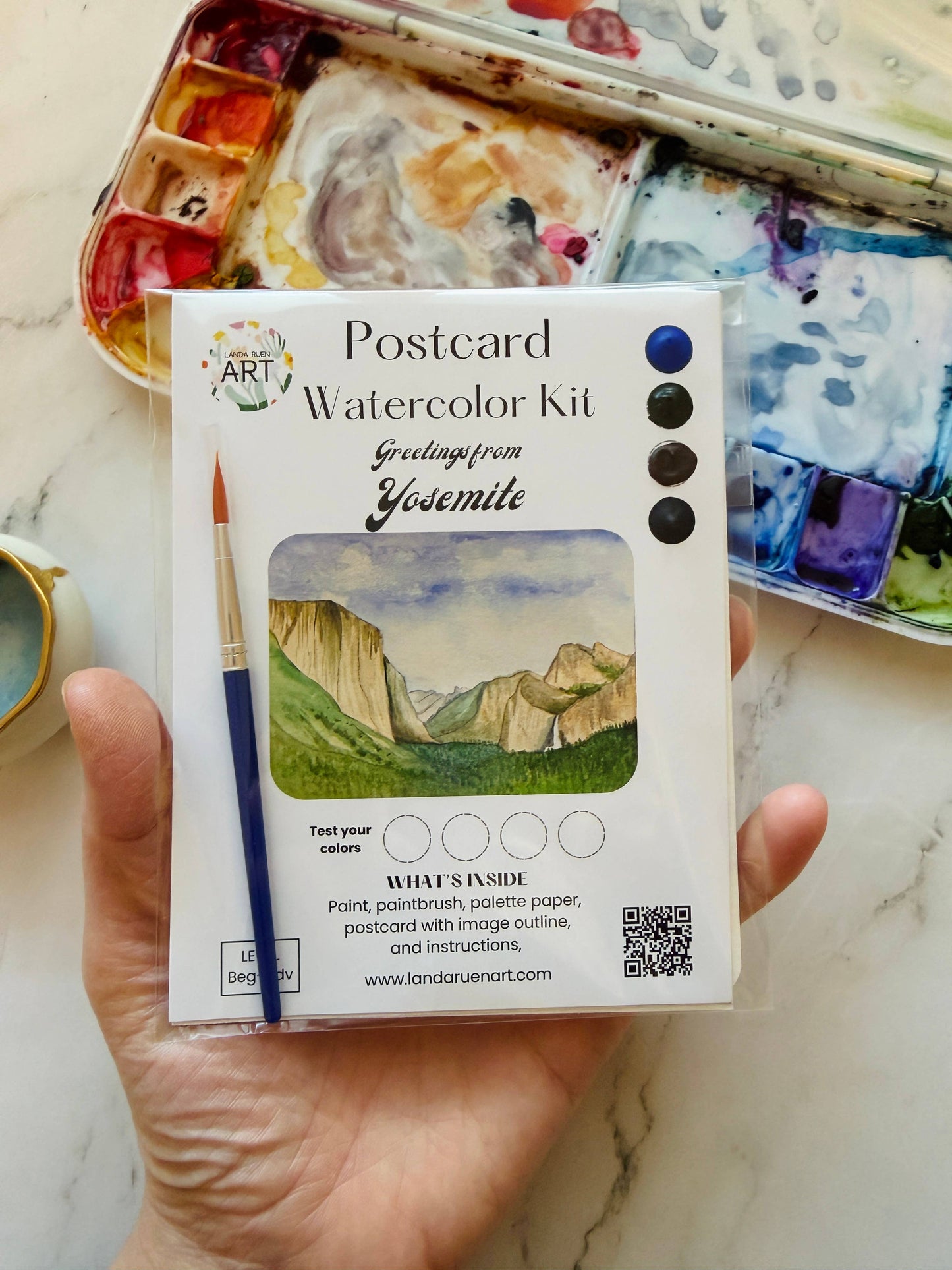 Yosemite Watercolor Postcard Kit