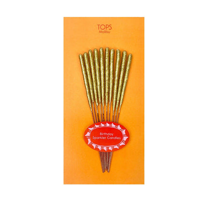 Mini 4" Gold Sparkler Candles - Birthday - Set of 10 - Asst