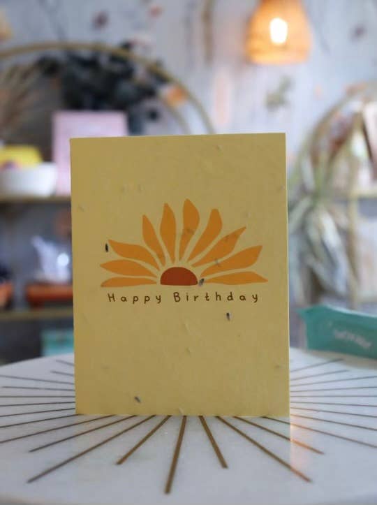 Plantable Birthday Card | Sunflower Seed Card | Eco friendly