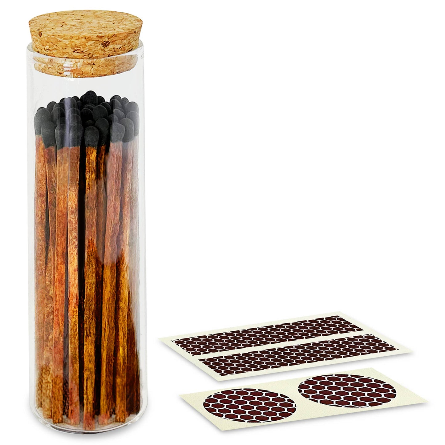 4" Matches in Chic Cork Top Jar - Colors of Your Choice