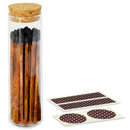 4" Matches in Chic Cork Top Jar - Colors of Your Choice